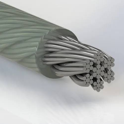 Aluminium tracks and steel wires